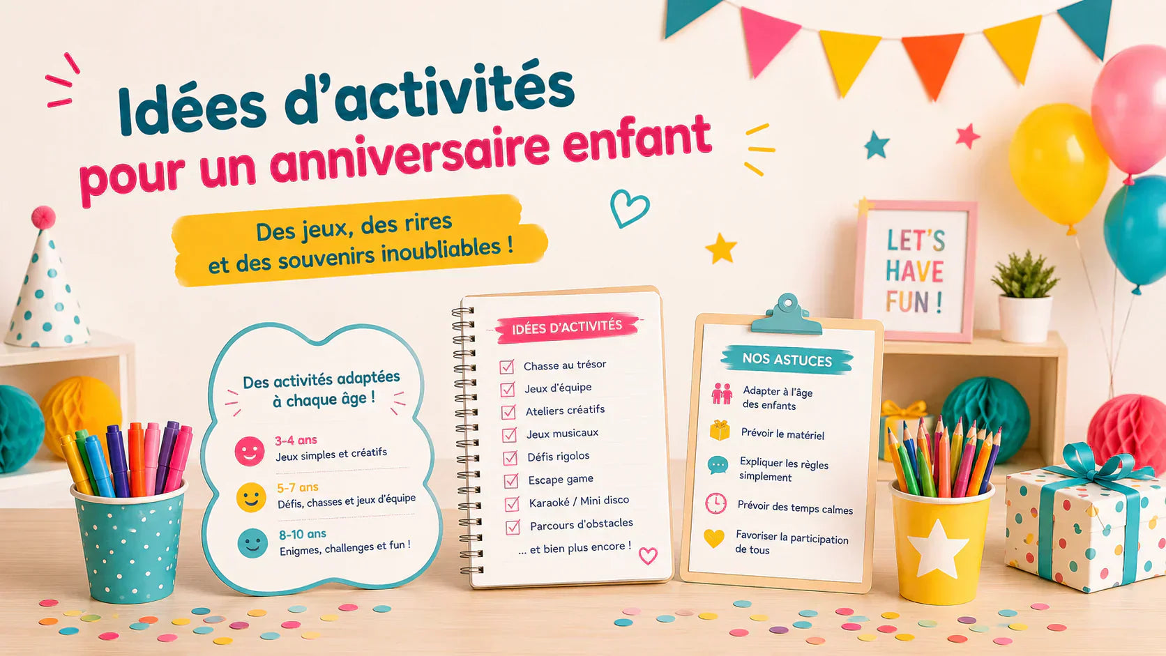 Idées activités anniversaire enfant
