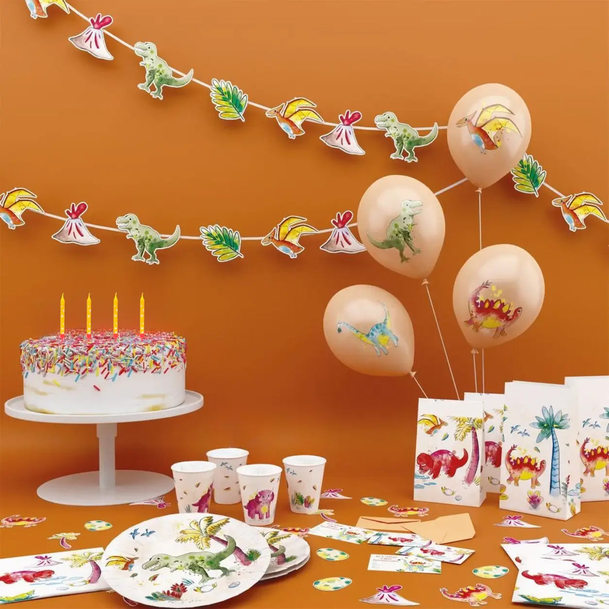 Déco anniversaire dinosaure 4 ans