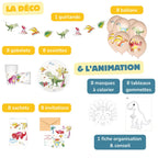 Contenu kit anniversaire dinosaure 3-4 ans