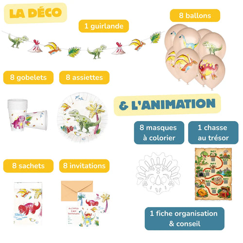 Contenu kit dinosaure 5-7 ans