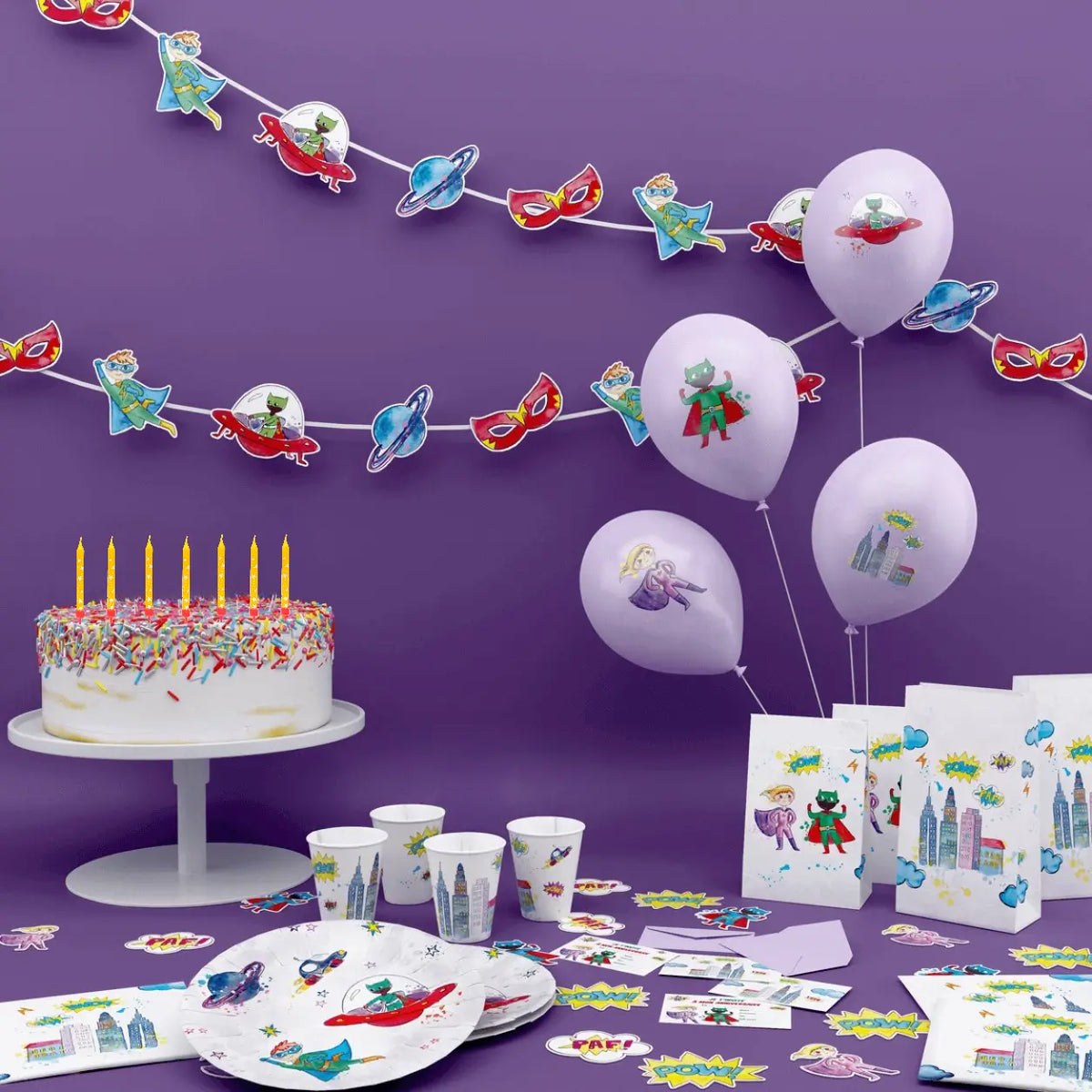 Déco anniversaire thème super héros