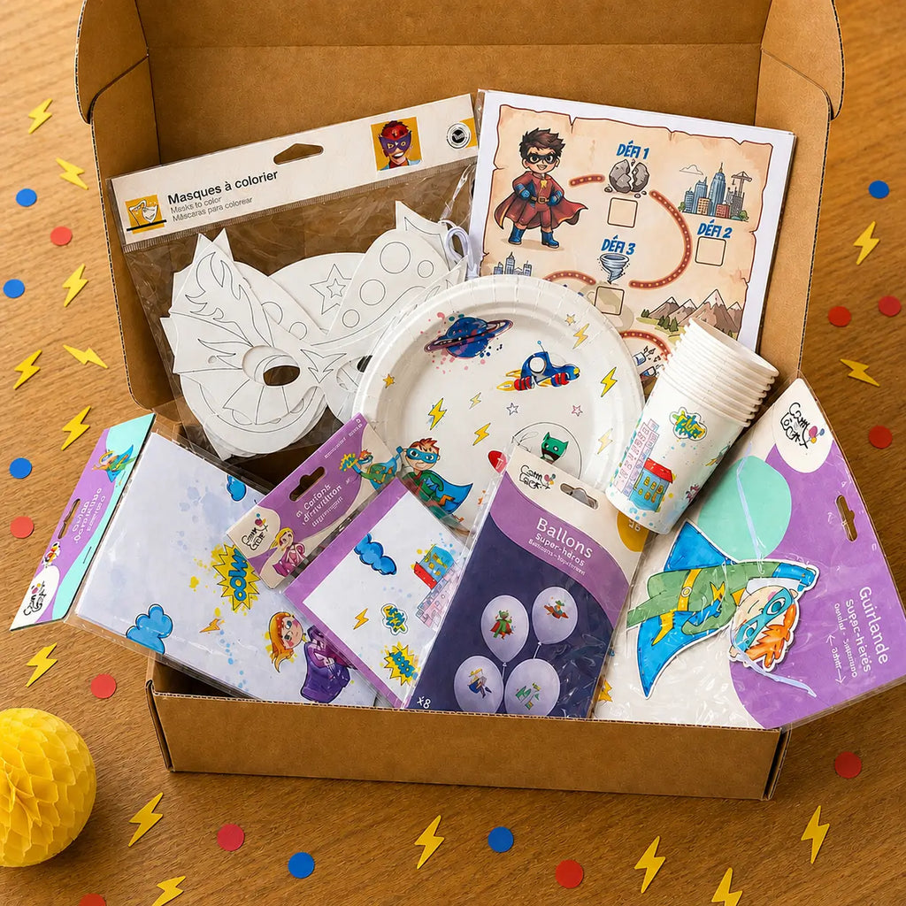 Kit anniversaire Super-Héros 5-7 ans