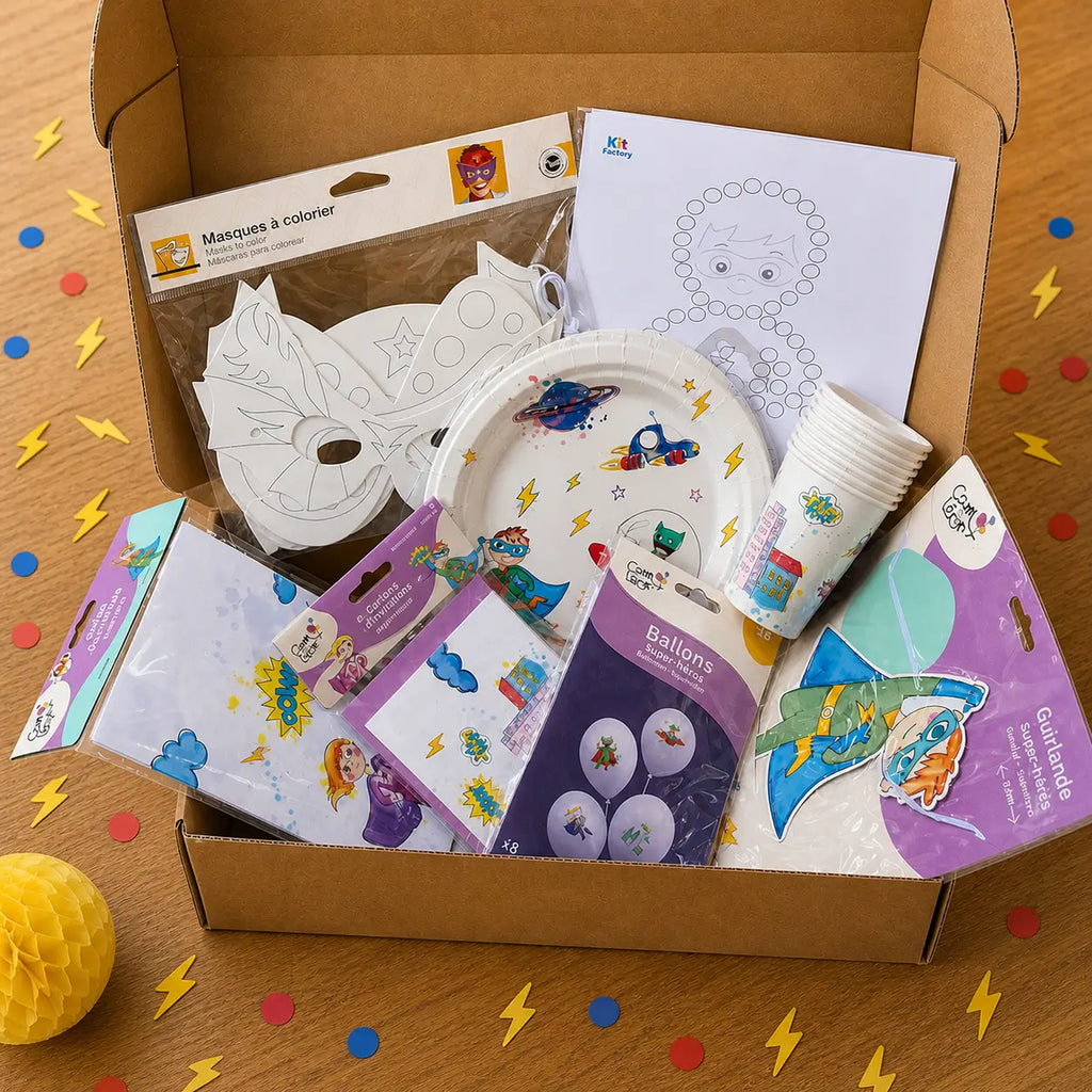 Kit anniversaire super-héros 3-4 ans